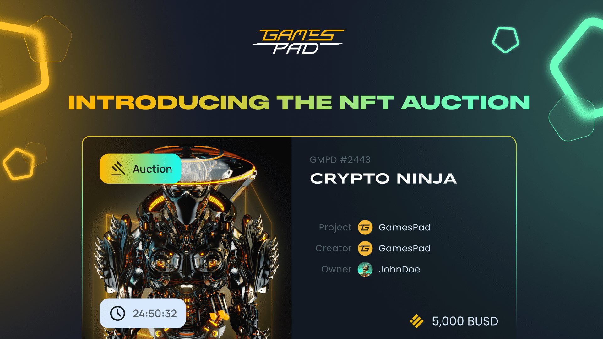 GamesPad: GamesPad Is Introducing The New NFT Marketplace Feature - An NFT Auction 1