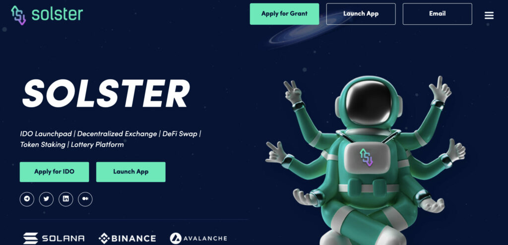 Solster crypto launchpad